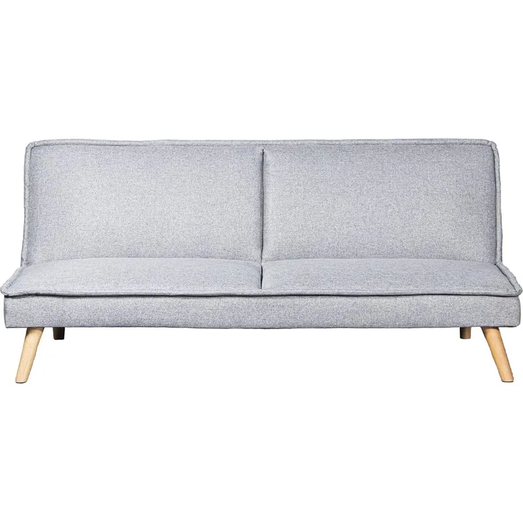 DRW 3-Sitzer-Sofa aus Polyester und Holzbeine in Beige, 180 x 84 x 72 cm