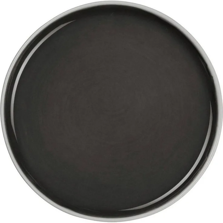 ASA SELECTION Brotteller Vesperteller SEMANA, Ø 14,5 cm, Schwarz, (1 St), aus Steinzeug