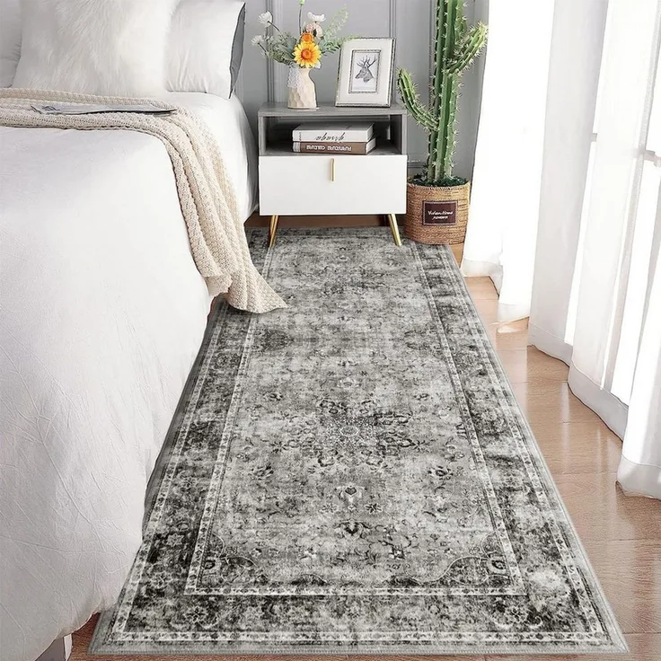 GarveeMore Teppich Teppich Wohnzimmer Waschbarer Vintage Teppich Schlafzimmer
