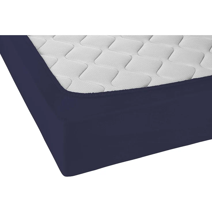 Biberna Jersey-Spannbetttuch, 100 % Baumwolle, Marine, 1x 90x190 cm - 100x200 cm – Bild 3