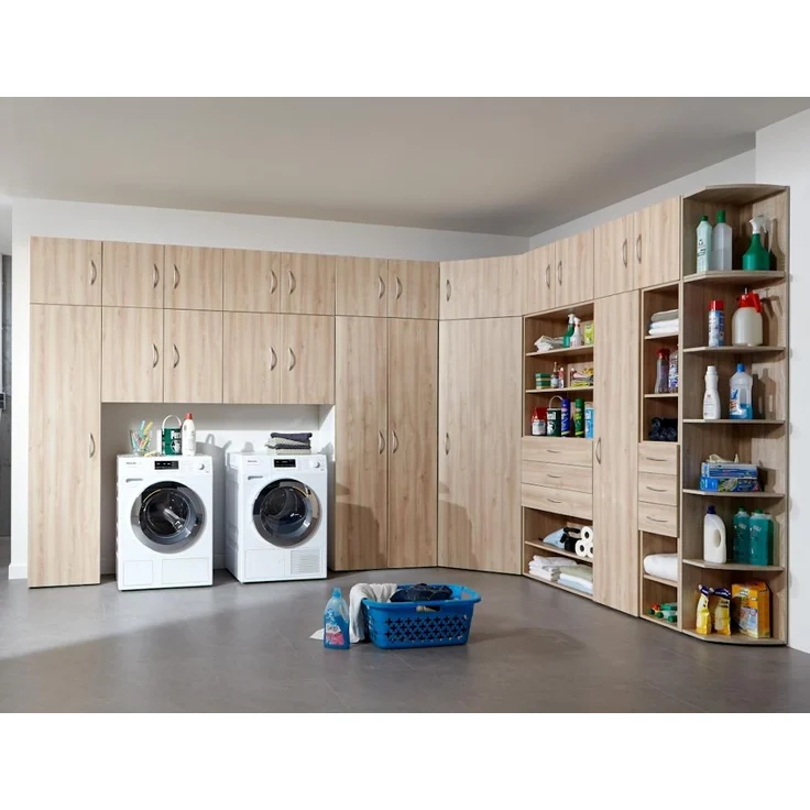 Hochschrank Multiraumkonzept weiß Putzschrank Mehrzweckschrank Schuhschrank ca. 40 cm breit – Bild 7