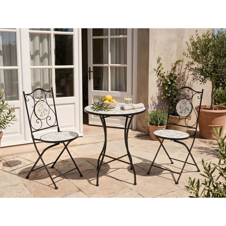 Bistro Set COLLIO Metall Schwarz – Bild 3