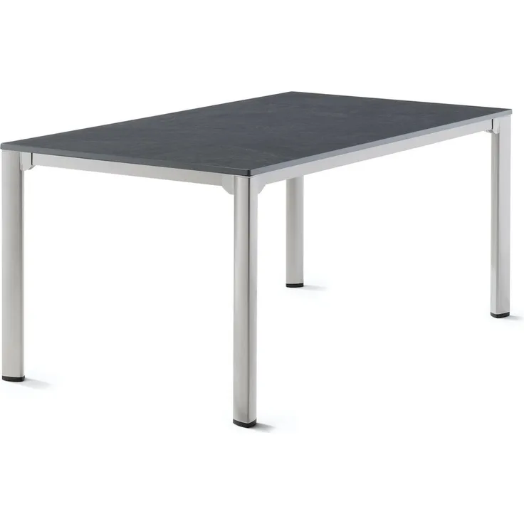 Sieger 3780-50 Exclusiv-Gartentisch schlicht und elegant, Aluminium Graphit 95 x 74 x 165 cm