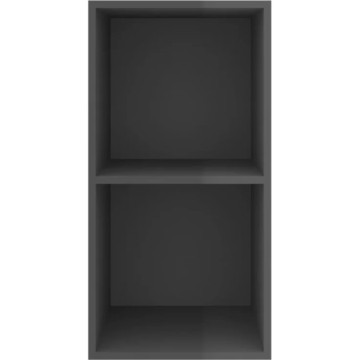 TV-Wandschrank, TV-Hängeboard Fernsehschrank Hochglanz-Grau 37x37x72 cm Holzwerkstoff – Bild 4