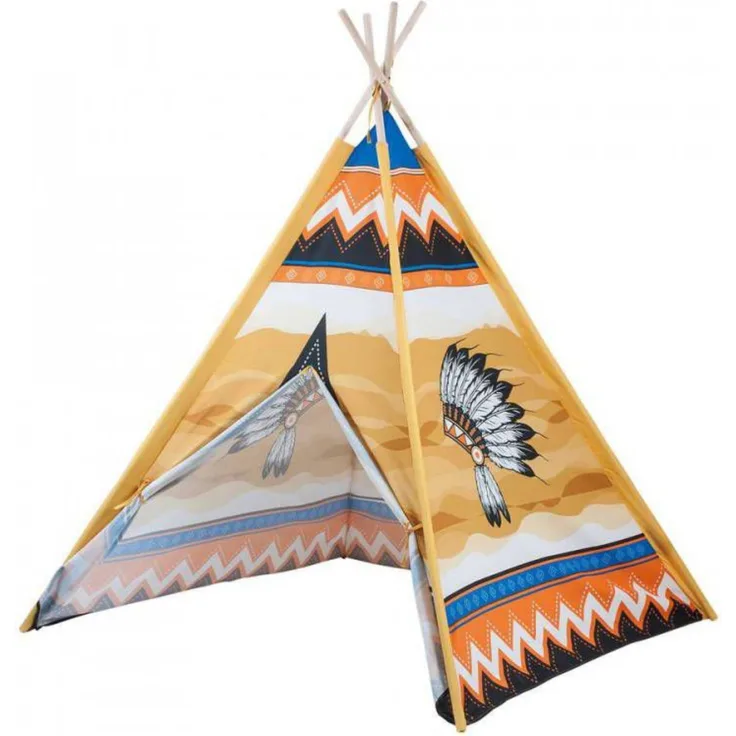PlayFun Tipi Zelt / Kinderspielzelt, bunt, 120 x 120 x 150 cm (L x B x H)