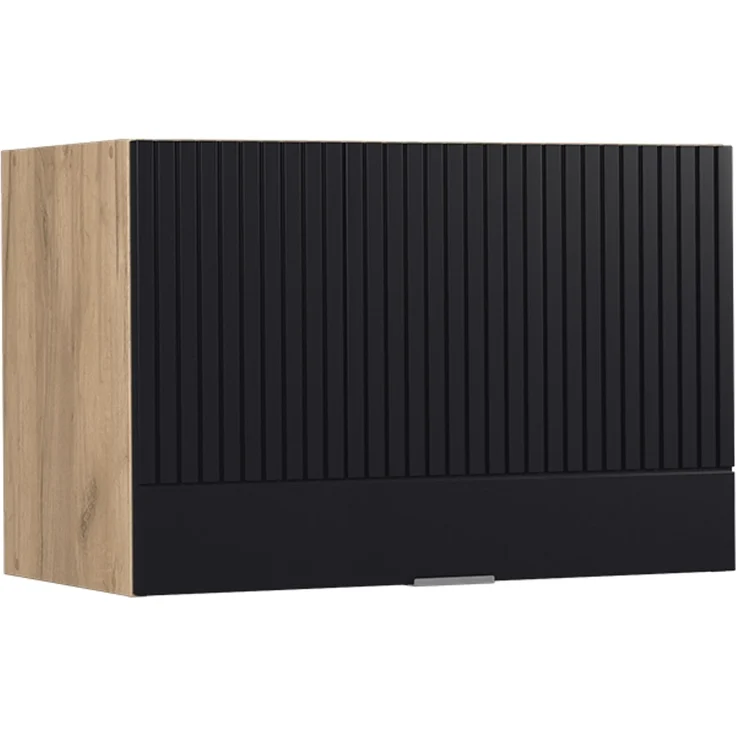Hängeschrank Fame-Line Schwarz gestreift 60 cm Flach Vicco – Bild 1