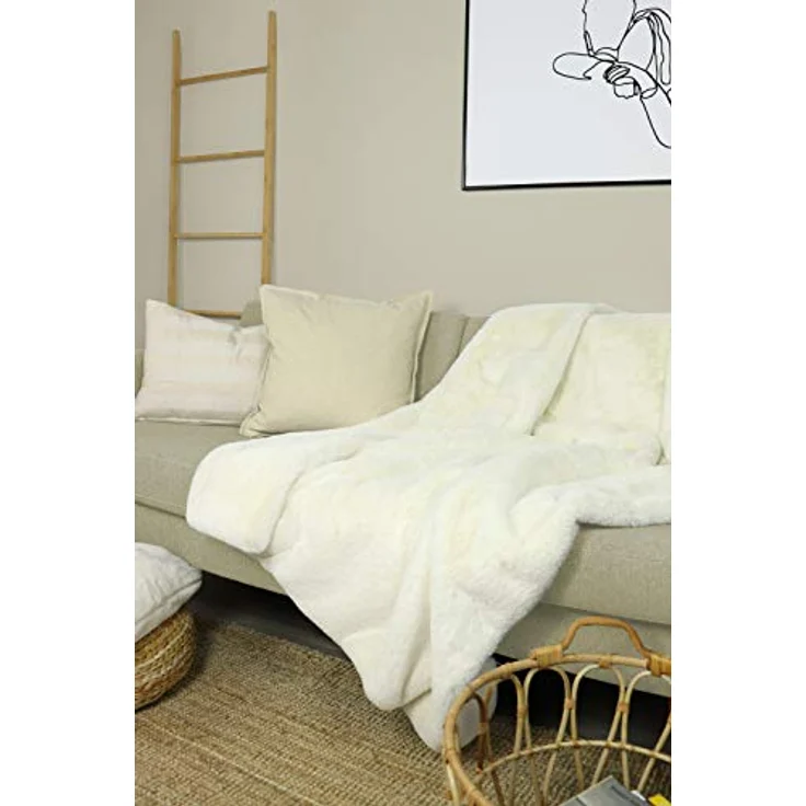 Wohndecke, jilda-tex, schwere, hochwertige und warme Fellimitat-Decke – Bild 7