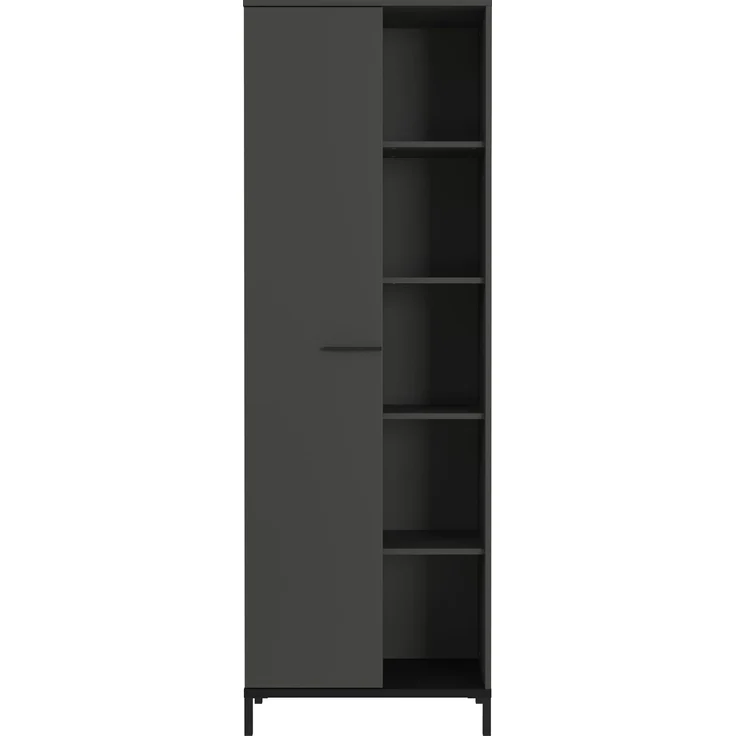 Germania Aktenschrank 2237-547 GW-Rovigo, in Graphit, Tür schließt nur 2/3 des Schranks, 64 x 190 x 34 cm (BxHxT) – Bild 2