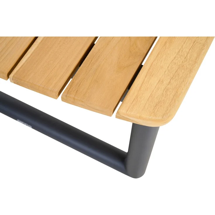 CLIFTON Loungetisch Teak Gestell aus Aluminium matt anthrazit,Tischplatte aus Teakholz in natur – Bild 8