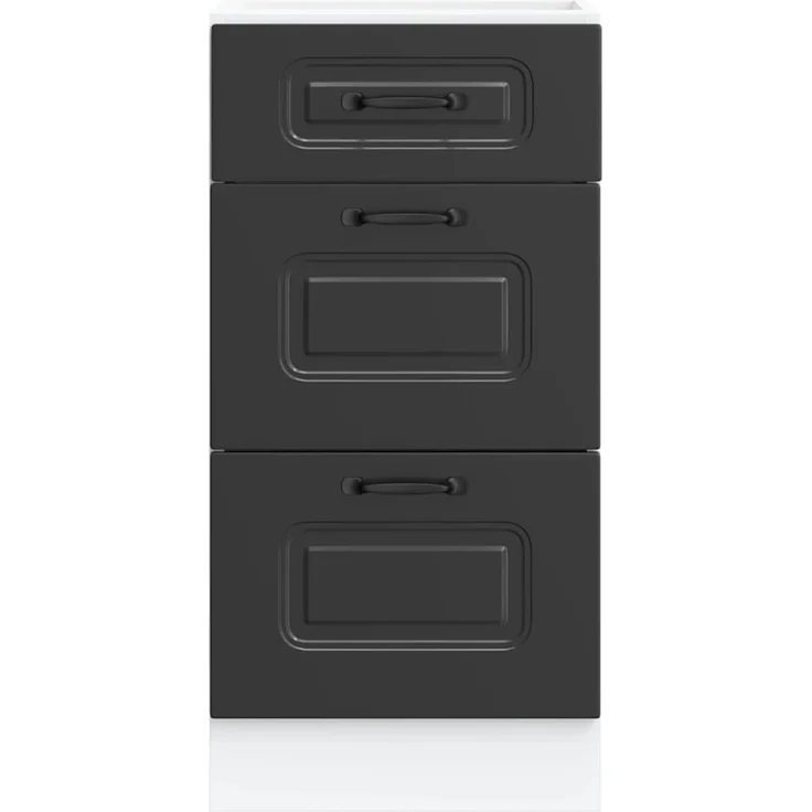 vidaXL Küchenunterschrank „Kalmar“ Schwarz Holzwerkstoff 854241 – Bild 4