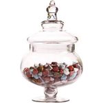 Bonbonglas Süßigkeiten Glas mit Deckel Deko Aufbewahrungsglas Gewürzglas