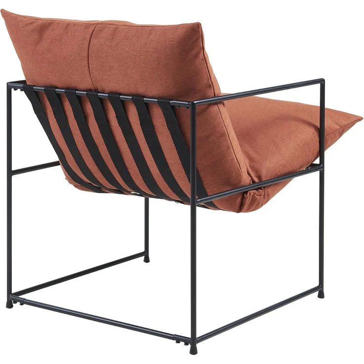 Sessel Utsjoki 90x61x70 cm Schwarz/Orange [en. casa] – Bild 7