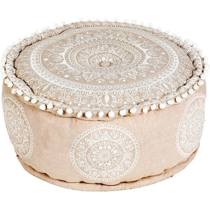 Marrakesch Orient & Mediterran Interior Pouf Boho Style Pouf Hocker Deko Donia 50x25 cm, Handarbeit – Bild 5