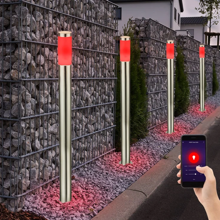 RGB LED Außen Standleuchte mit App- und Sprachsteuerung – Bild 6