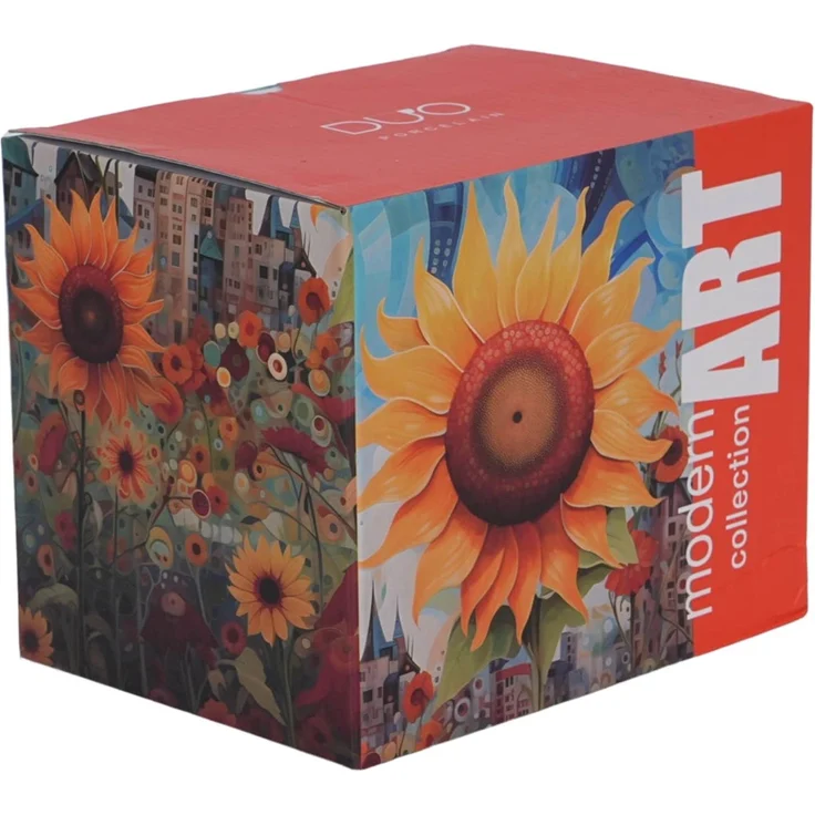 DUO Jumbo Becher 750 ml MODERN SUNFLOWER New Bone China Porzellan – Bild 4