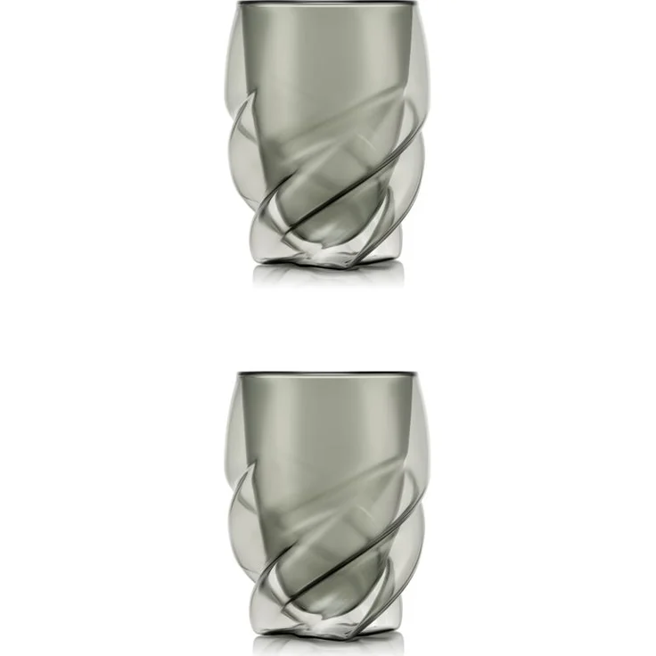 Bodum 2 Stück Glas doppelwandig 0.27 Pavina Paris transparent grey – Bild 1
