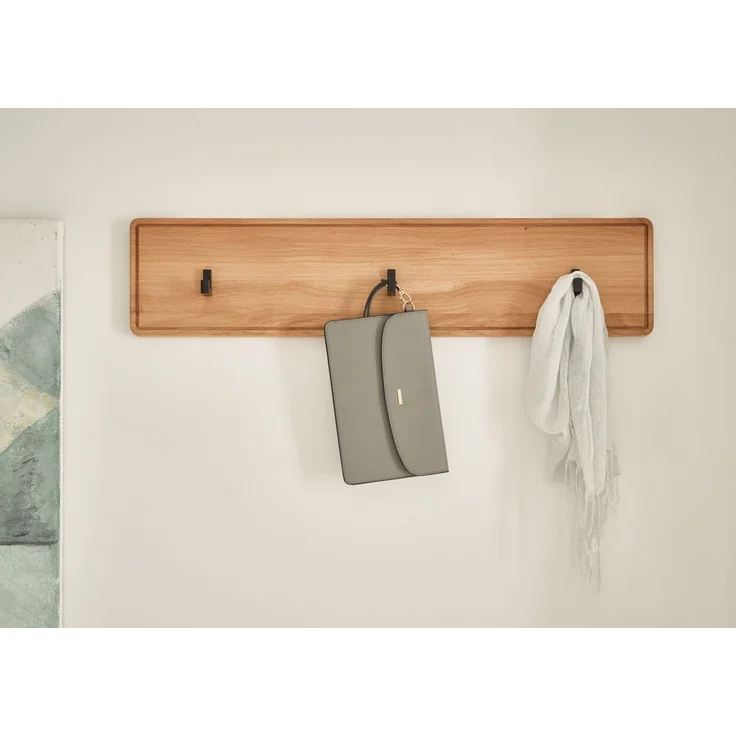 Garderobenleiste 80cm "Kent" Wildeiche massiv – Bild 2