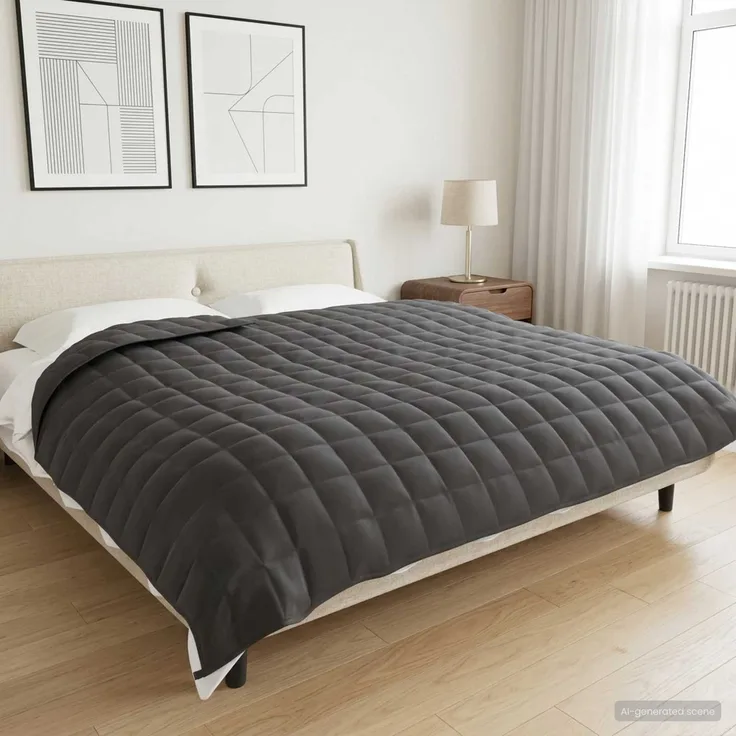 vidaXL Gewichtsdecke Anthrazit 235 x 290 cm 11 kg 100% Baumwolle 205T 42044013