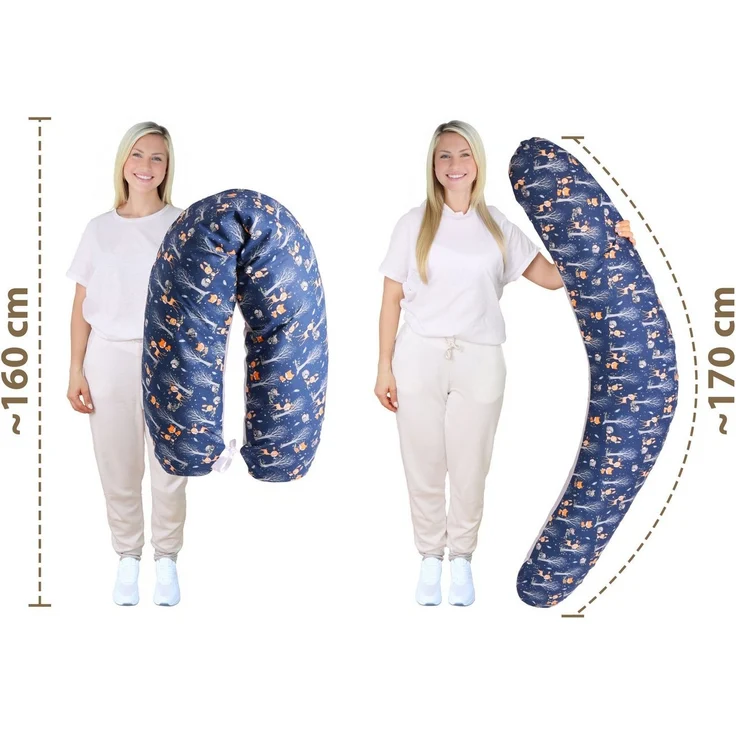 Amilian Stillkissen XXL 170 cm - Schwangerschaftskissen & Seitenschläferkissen mit Bezug, - Lagerungskissen - Nursing Pillow - Pregnancy Pillow, mit Füllung, Schlafkissen für Seitenlage - Körperkissen – Bild 2