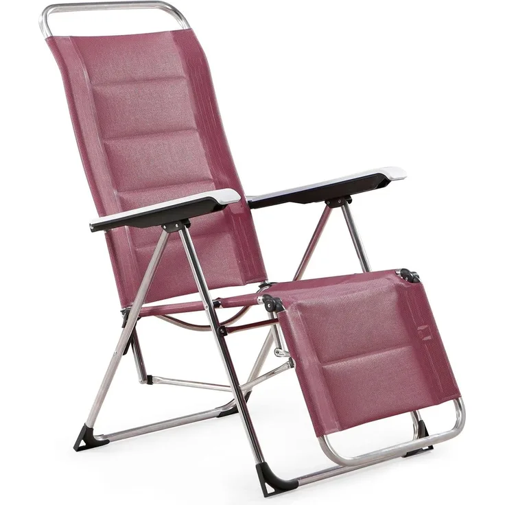 Alu-Relaxliege Young Collection silber/lila