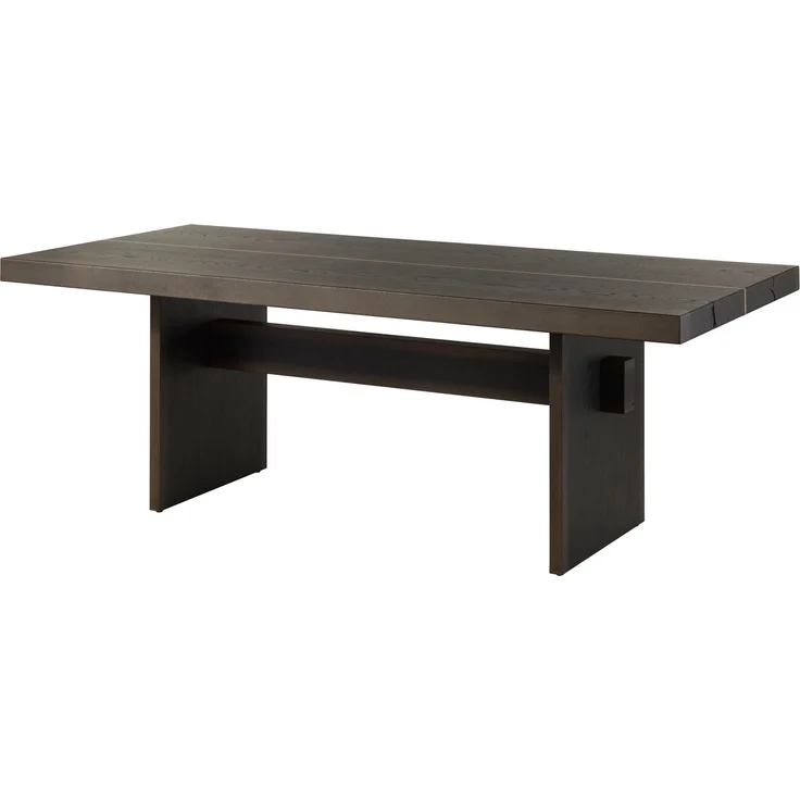 Esstisch Eiche 244 x 100 x 76 dunkelbraun lackiert BEAMS #81 – Bild 1