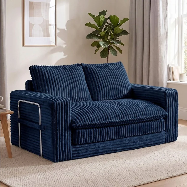 HomeMiYN Schlafsofa 2-Sitzer L139 CM klappbar Ecksofa mit Bettfunktion für kleine Räume, 1 Teile, 2-in-1 Schlafsofa – Tagsüber Sofa, nachts Gästebett (bis 240 kg) – Bild 1