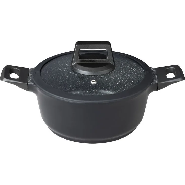 Mulex Topf-Set MALAGA, aus hochwertigem Aluguss, Aluminiumguss (Set, 7-tlg, Kochtopfset inkl. Bratpfanne), hitzebeständige Bakelitgriffe, inkl. Softtouch-Silikon Glasdeckel – Bild 3