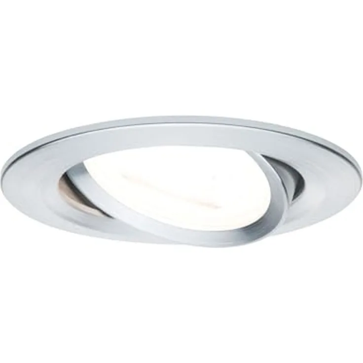 Paulmann No. 93640 Einbauleuchte Nova IP23 rund Alu gedreht 1er-Set, max. 35W GU10