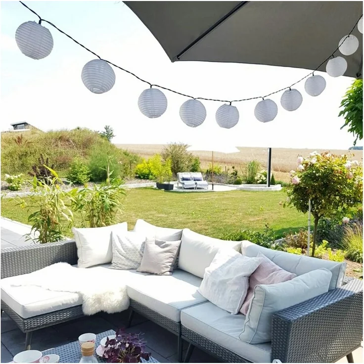 DOPWii LED-Lichterkette Außen Lichterkette Solar,6m 30 Lampions,Garten,Balkon,Hof Deko, Mini-Stringlaternen für den Außenbereich, kleine Laternen – Bild 2
