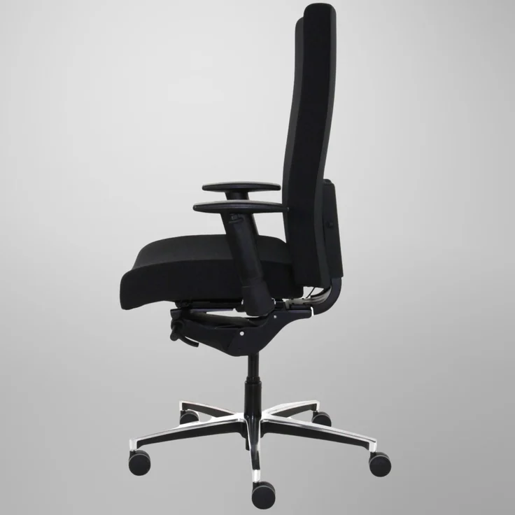Bisley Titanos Schwerlast Chefsessel Bürostuhl 200kg Belastbarkeit in schwarz - PC Stuhl mit Armlehne, Lordosenstütze, Drehstuhl mit Rollen für Schreibtisch, Office & Gaming - Ergonomisch XXL, Titanos-733 – Bild 3