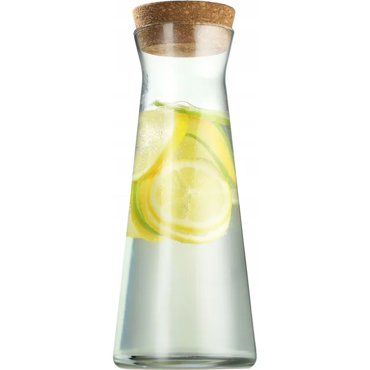 KADAX Wasserkaraffe, Weinglas, Glaskrug für Limonade, Saft, 1 l