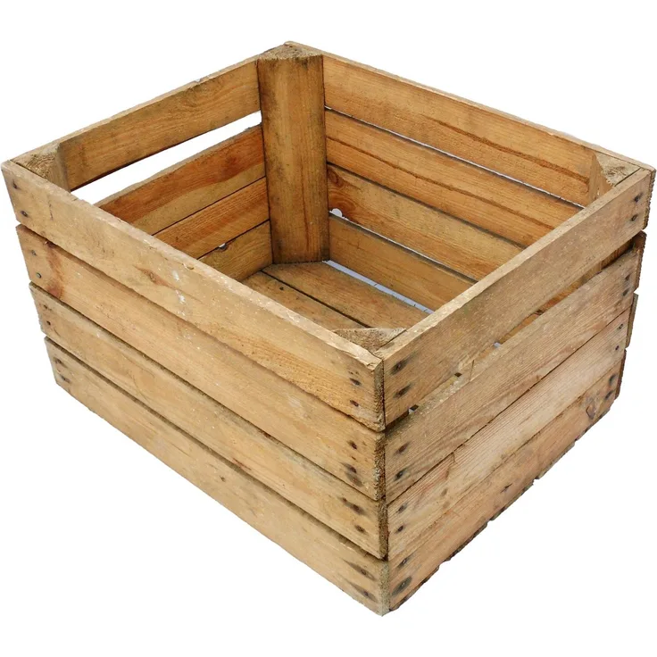 Kistenkolli Altes Land Allzweckkiste Obstkiste Johanna Alte Originale Weinkiste Dekokiste Holzkiste naturbe (Spar-Set, 1er Set)