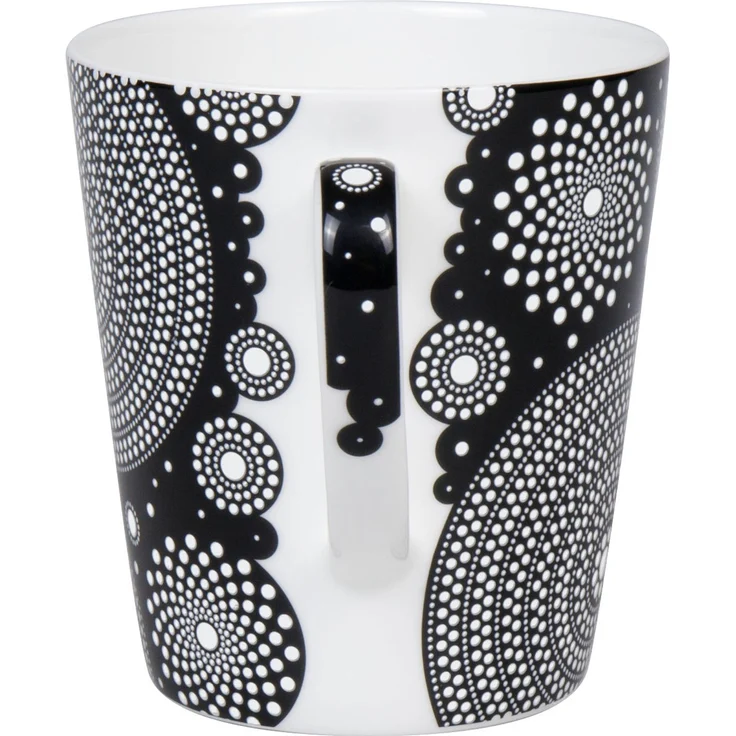 KÖNITZ 1152553055 Becher Wunderbar MOHN AUF SCHWARZ im Geschenkkarton - 600 ml aus Bone China Porzellan – Bild 4