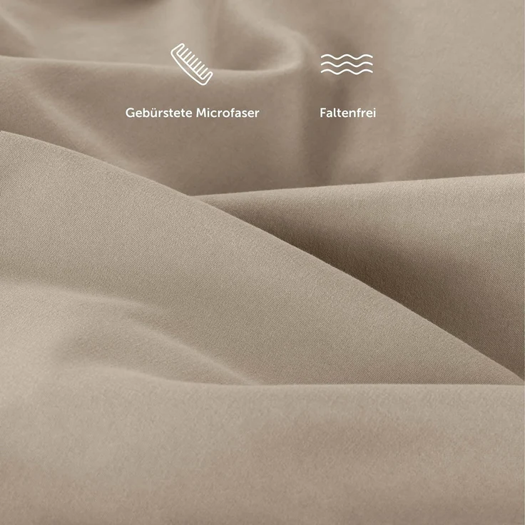 Blumtal® Spannbettlaken 120x200 cm - Bettlaken 120x200 aus Microfaser im 2er Set - Oekotex zertifiziertes Spannbetttuch 120x200 - Spannbettlaken 120x200 / Spannleintuch 120x200 cm - Bettlaken - Taupe – Bild 4