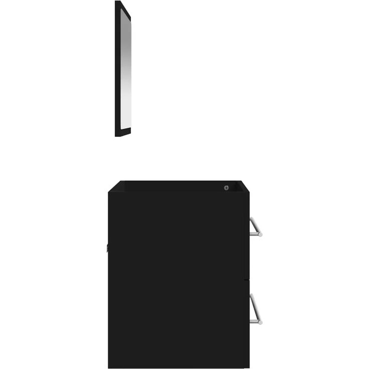 vidaXL Badschrank mit Spiegel Schwarz Holzwerkstoff 833880 – Bild 5