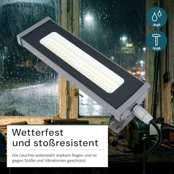 LUXULA Deckenleuchte LED Hallenleuchte Werkstattleuchte, LED fest integriert, Neutralweiß (5000K), IP65 – Bild 5