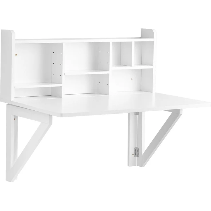 SoBuy FWT07-II-W Schreibtisch, MDF, Lackiert, Weiß, 90 x 78 x 60 cm – Bild 1