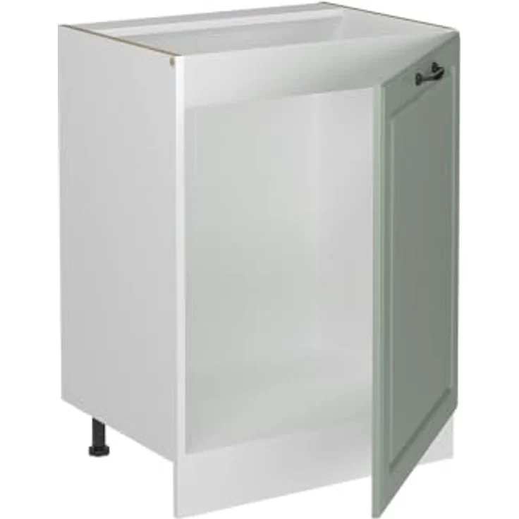 Vicco Küchenunterschrank "R-Line", Mint Landhaus/Weiß 60 cm | MDF-Front · Ohne Arbeitsplatte · Höhenverst. Füße · 1 Einlegeboden · ✓ Frei kombinierbar – Bild 5