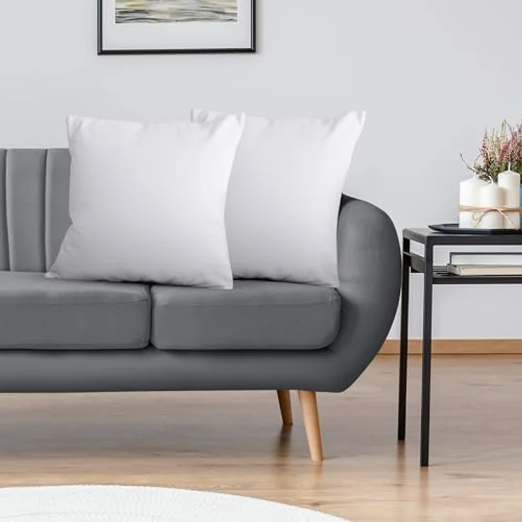 Utopia Bedding 2er Set Kissenfüllung 60x60 cm, Innenkissen Füllkissen Kopfkissen Sofakissen (Weiß) – Bild 7