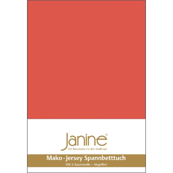 Janine Mako Jersey Spannbetttuch Bettlaken 140-160x200 cm OVP 5007 14 coralle