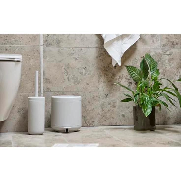 Zone Denmark Ume Bad Mülleimer, Kosmetikeimer mit Soft-Close, herausnehmbarem Inneneimer, 4 Liter, Durchmesser 19,5 cm, Höhe 22 cm, Soft Grey – Bild 3