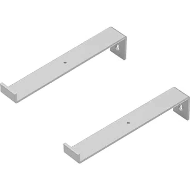 Alberts Regalträger, Grau, Metall, 3x6.2x30.9 cm, für Wandregale im Wohnzimmer