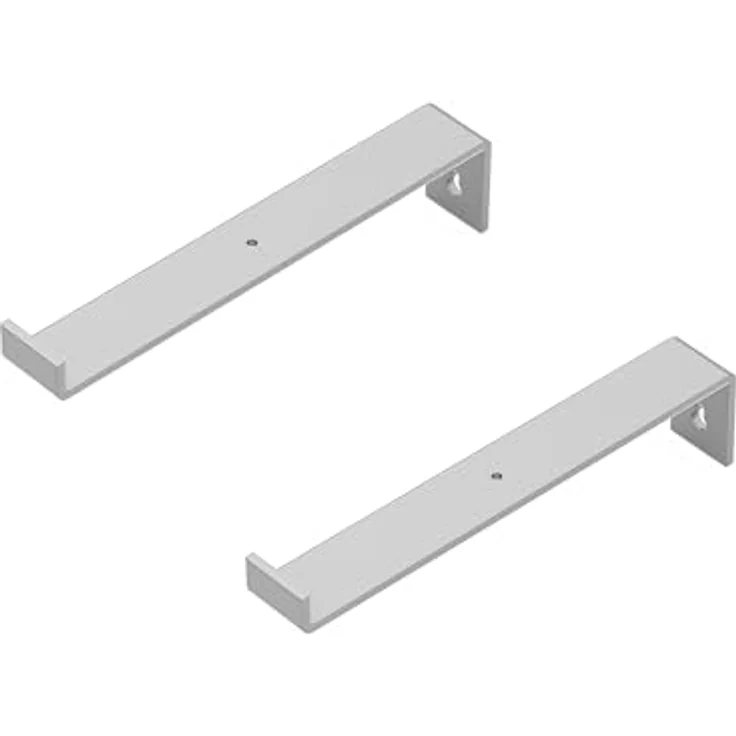 Alberts Regalträger, Grau, Metall, 3x6.2x30.9 cm, für Wandregale im Wohnzimmer – Bild 1