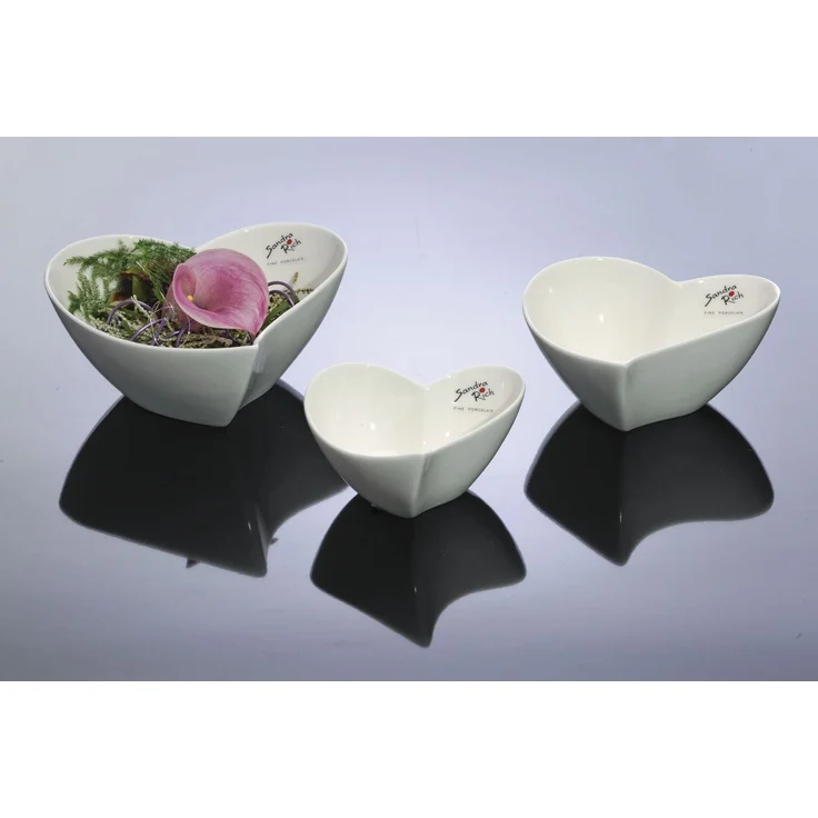 SANDRA RICH Schale Herz, Porzellan, Höhe: 60 mm, Länge: 120 mm, ø: 120 mm – Bild 2