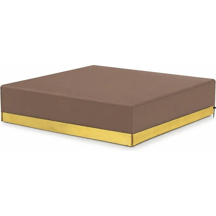 Sandkastenabdeckung, Braun, 120 x 120 x 20 cm