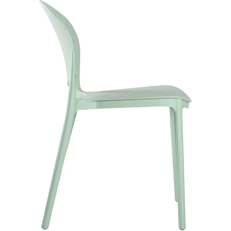 Lüllmann Besucherstuhl Designstuhl aus Polypropylen, Farbe salbei (1, 1 St), Designerstuhl aus Kunststoff, robust, pflegeleicht – Bild 4