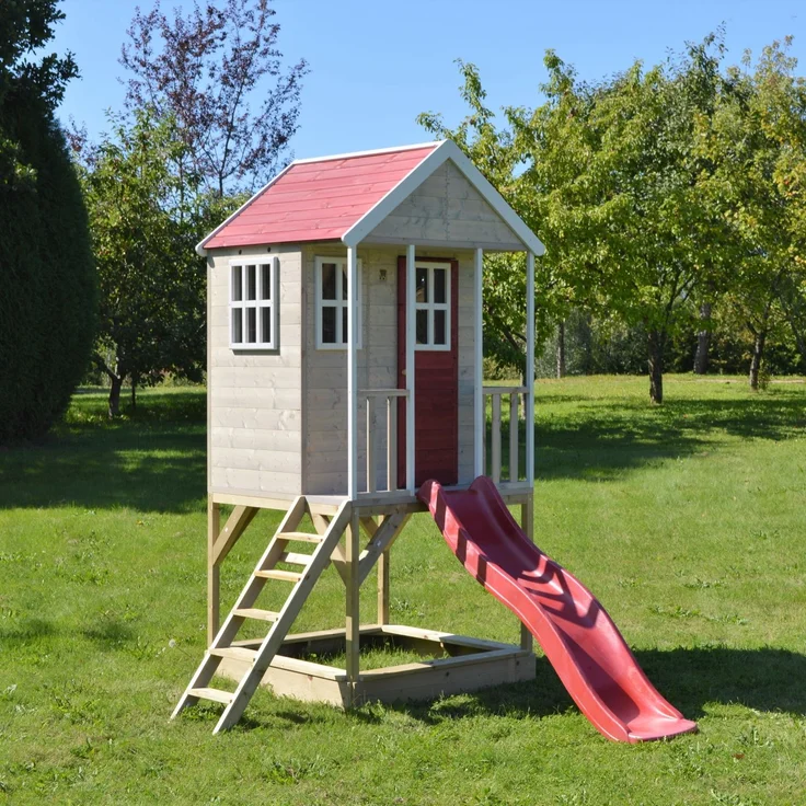 Wendi Toys Holz Stelzenhaus Frosch | mit Rutsche – Bild 2