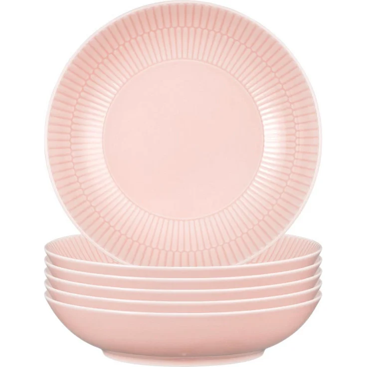 Seltmann Weiden Amina Suppenteller, Rosa, Keramik, rund, Ø 21,2 cm, 6er Set, spülmaschinen- und mikrowellengeeignet