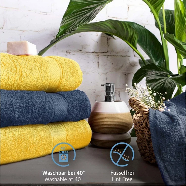 Komfortec Handtuch Set aus 100% Baumwolle, 4 Handtücher 50x100 cm und 4 Badetücher 70x140 cm, Frottee (Packung, 8-St), Duschtücher & Badehandtuch, Weich, Towel, Groß – Bild 3