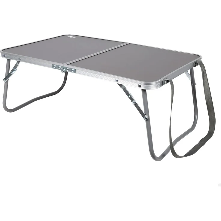 AKTIVE Klappbarer niedriger Tisch, 60 x 40 x 25 cm, Anthrazit, Mit Sicherheitsschloss, Aluminiumstruktur, Tischplatte aus MDF-Holz, Tragkraft 20 kg, Griff und Tragegurt, Camping- und Strandzubehör (63015) – Bild 1